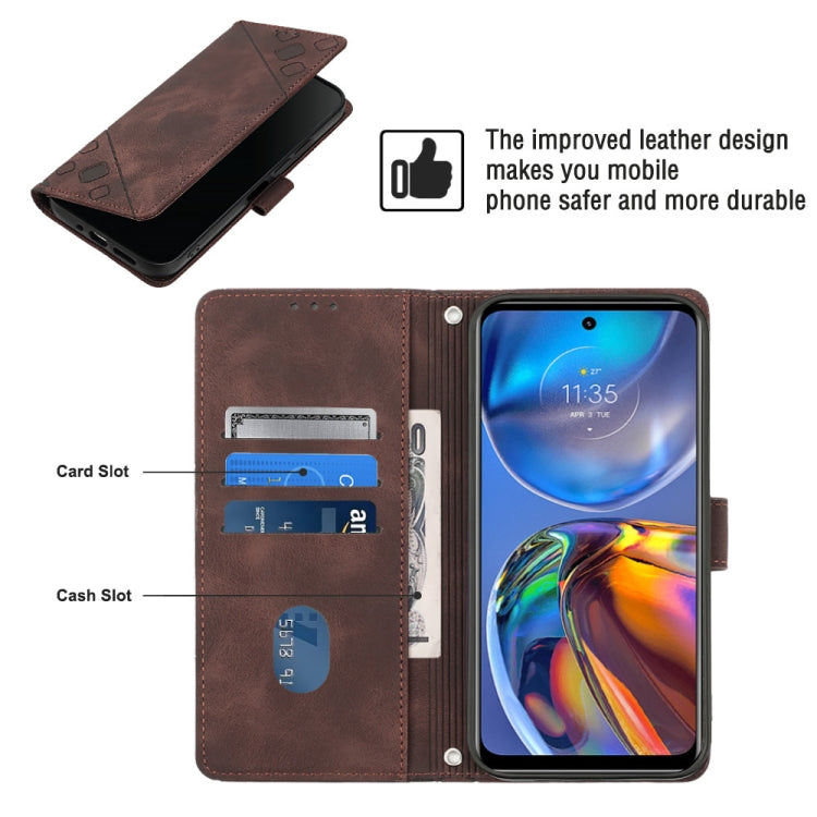 For Motorola Moto E32 4G / E32S Skin-feel Embossed Leather Phone Case
