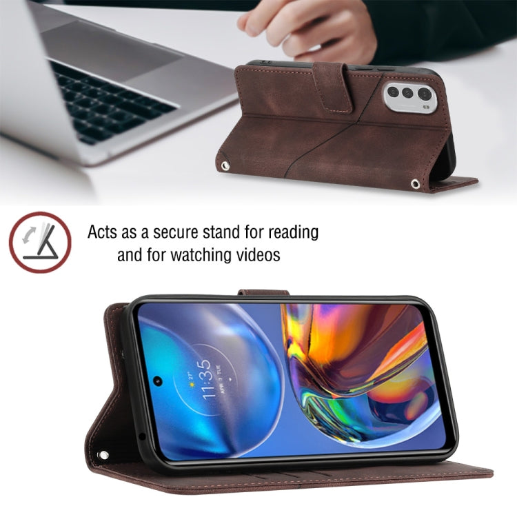 For Motorola Moto E32 4G / E32S Skin-feel Embossed Leather Phone Case