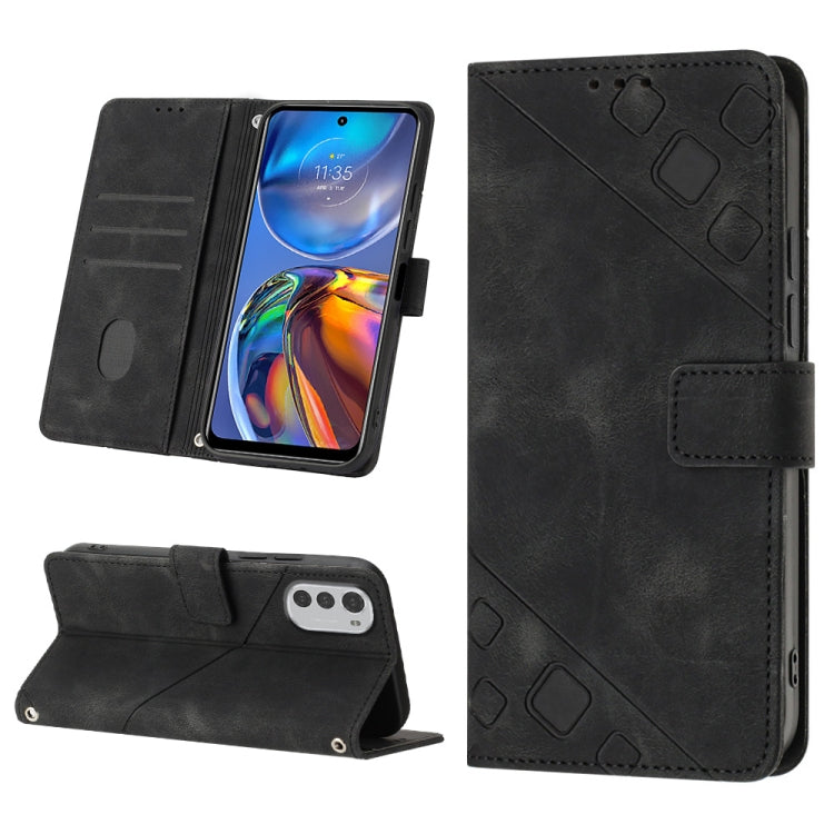 For Motorola Moto E32 4G / E32S Skin-feel Embossed Leather Phone Case