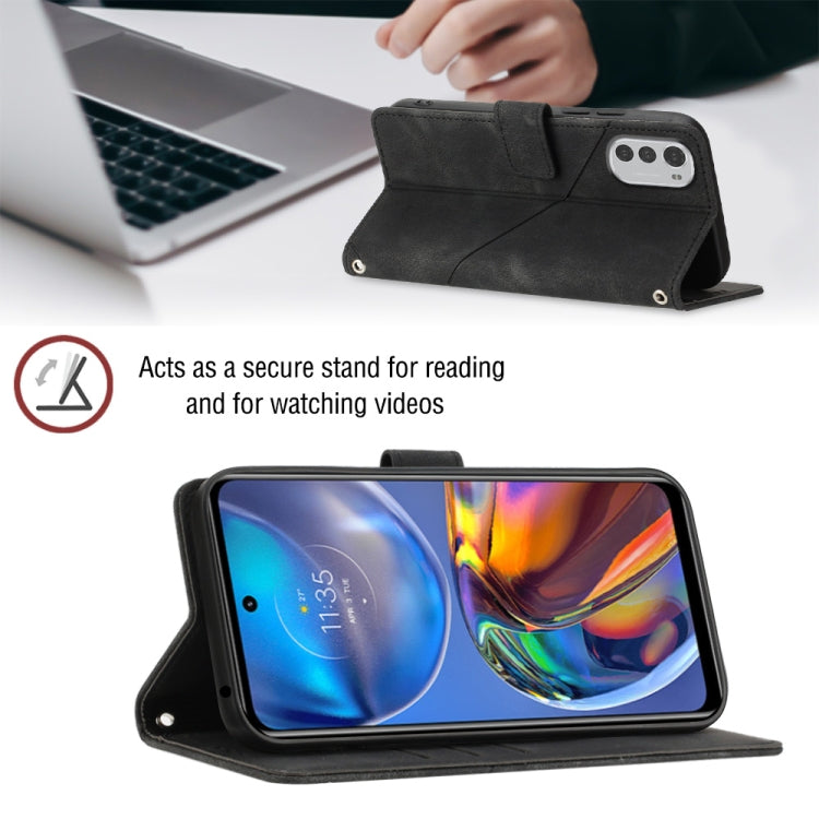 For Motorola Moto E32 4G / E32S Skin-feel Embossed Leather Phone Case