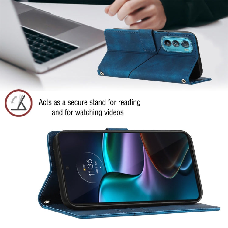 For Motorola Moto Edge 30 Skin-feel Embossed Leather Phone Case