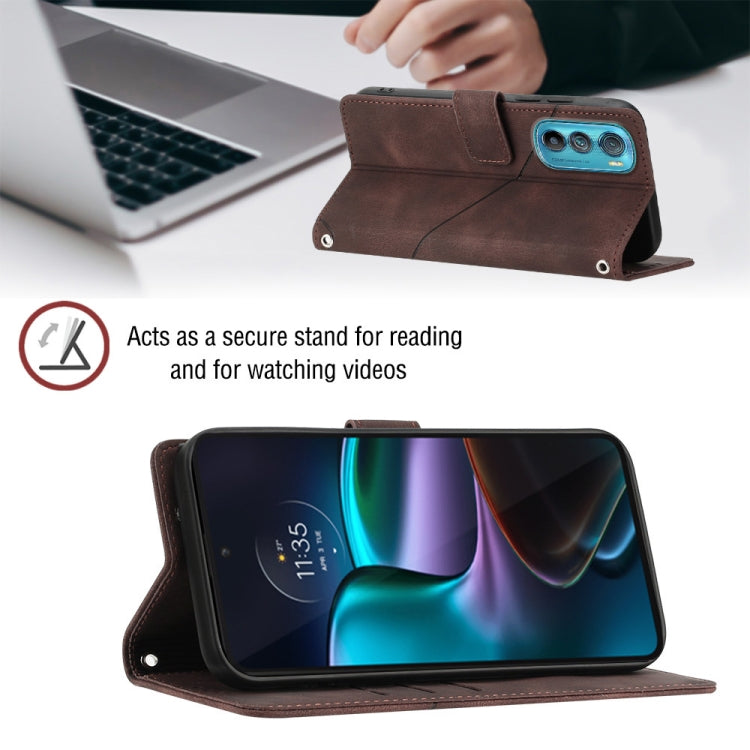 For Motorola Moto Edge 30 Skin-feel Embossed Leather Phone Case