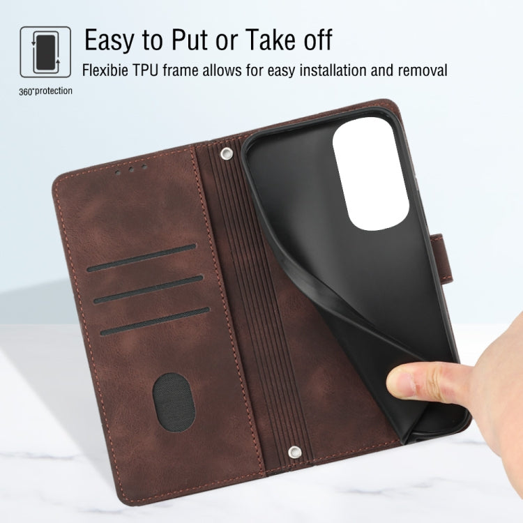 For Motorola Moto Edge 30 Skin-feel Embossed Leather Phone Case