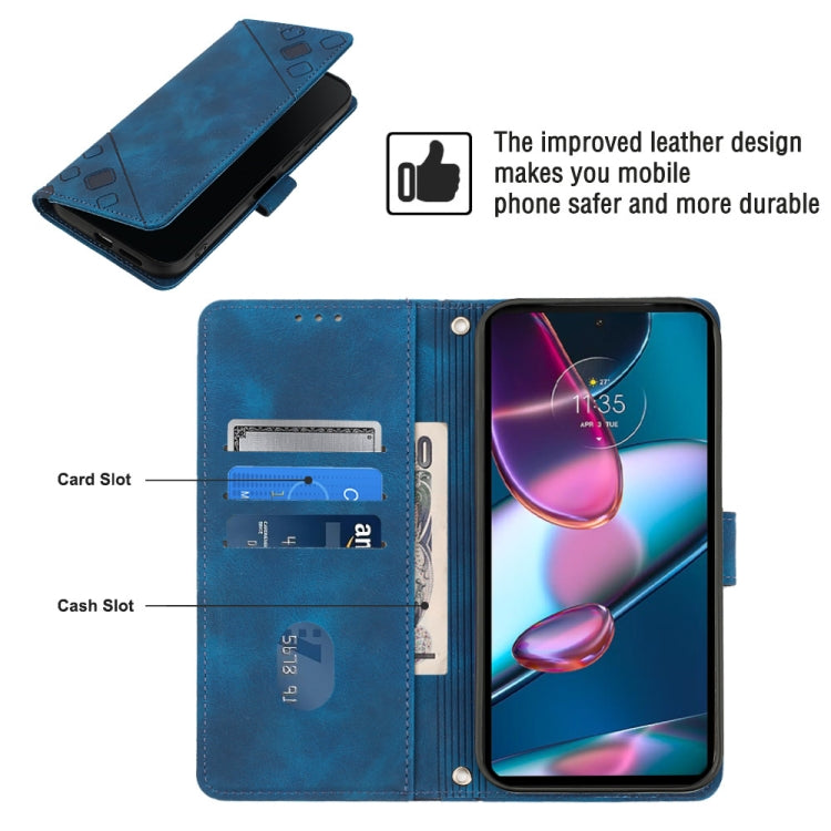 For Motorola Edge 30 Pro / Edge+ 2022 Skin-feel Embossed Leather Phone Case