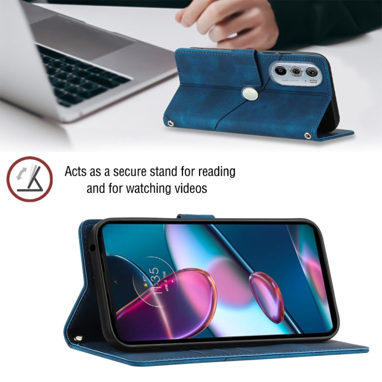 For Motorola Edge 30 Pro / Edge+ 2022 Skin-feel Embossed Leather Phone Case