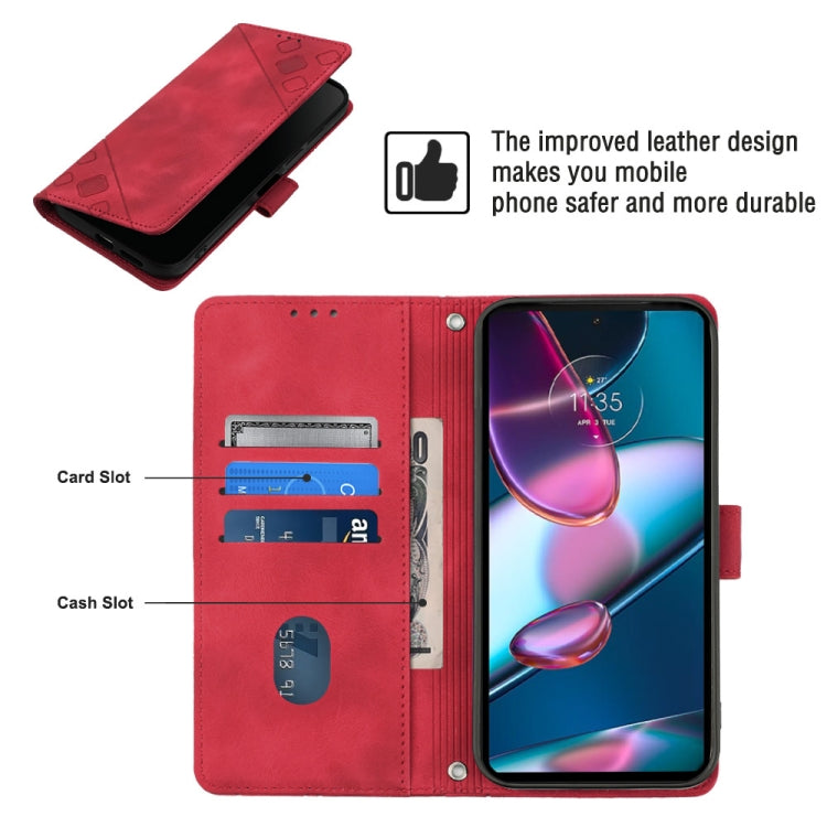 For Motorola Edge 30 Pro / Edge+ 2022 Skin-feel Embossed Leather Phone Case