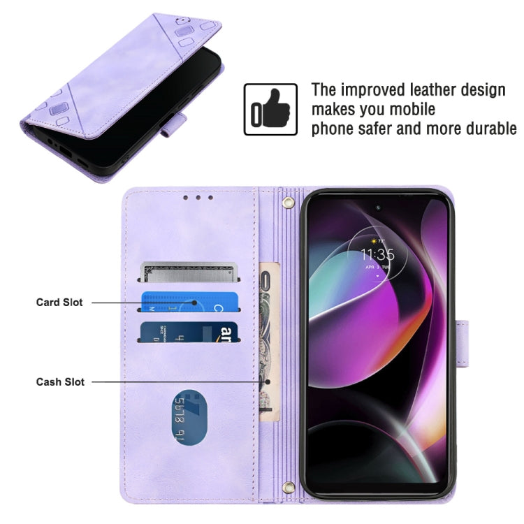 For Motorola Moto G 5G 2022 Skin-feel Embossed Leather Phone Case