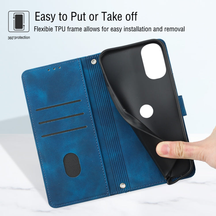 For Motorola Moto G 5G 2022 Skin-feel Embossed Leather Phone Case