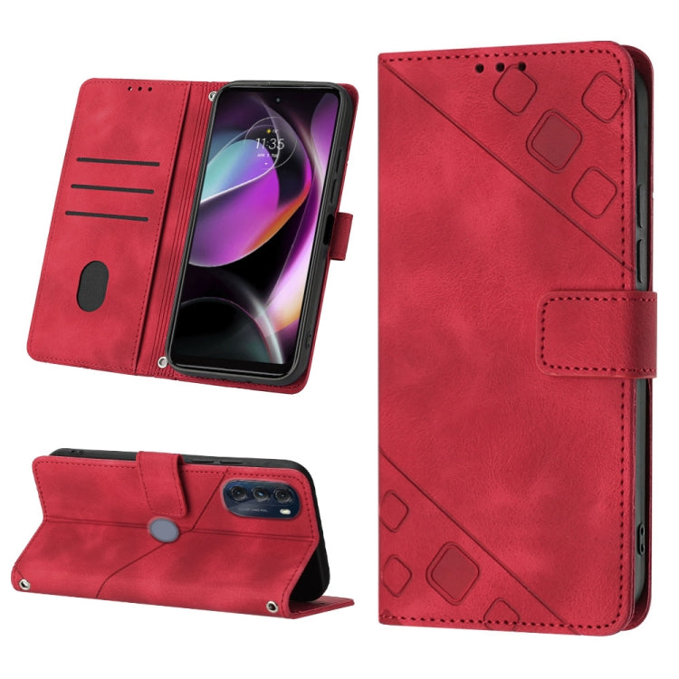 For Motorola Moto G 5G 2022 Skin-feel Embossed Leather Phone Case