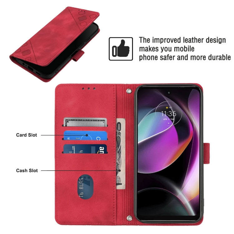 For Motorola Moto G 5G 2022 Skin-feel Embossed Leather Phone Case