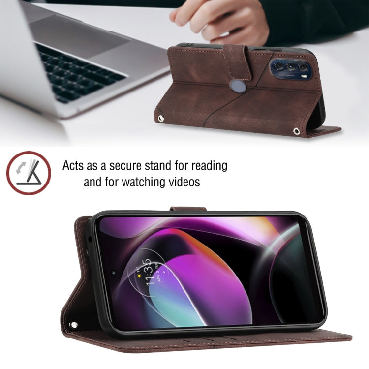 For Motorola Moto G 5G 2022 Skin-feel Embossed Leather Phone Case