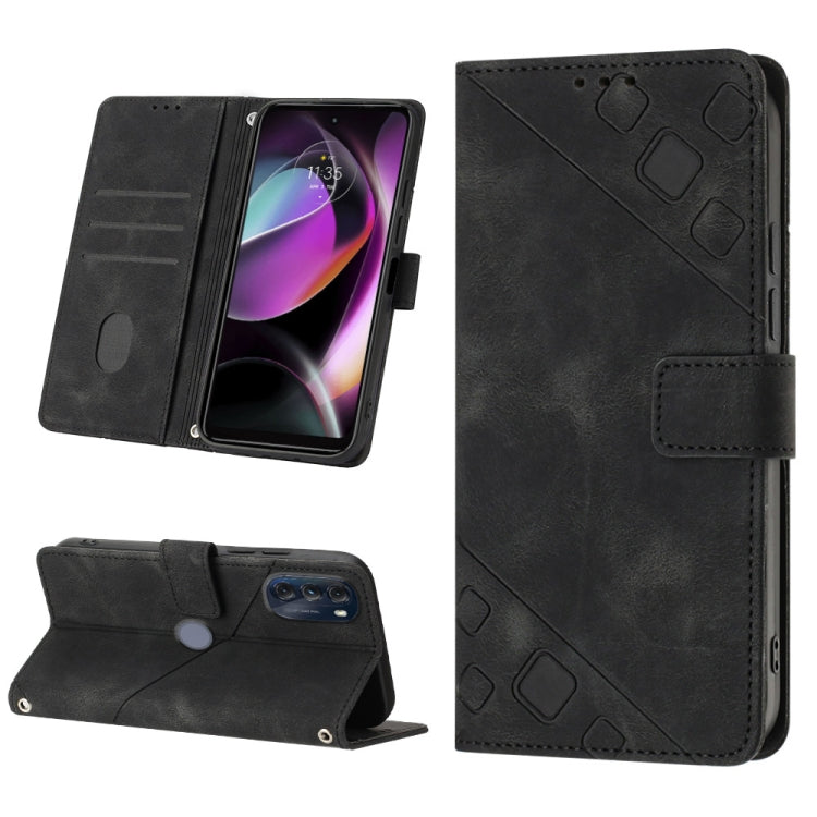 For Motorola Moto G 5G 2022 Skin-feel Embossed Leather Phone Case