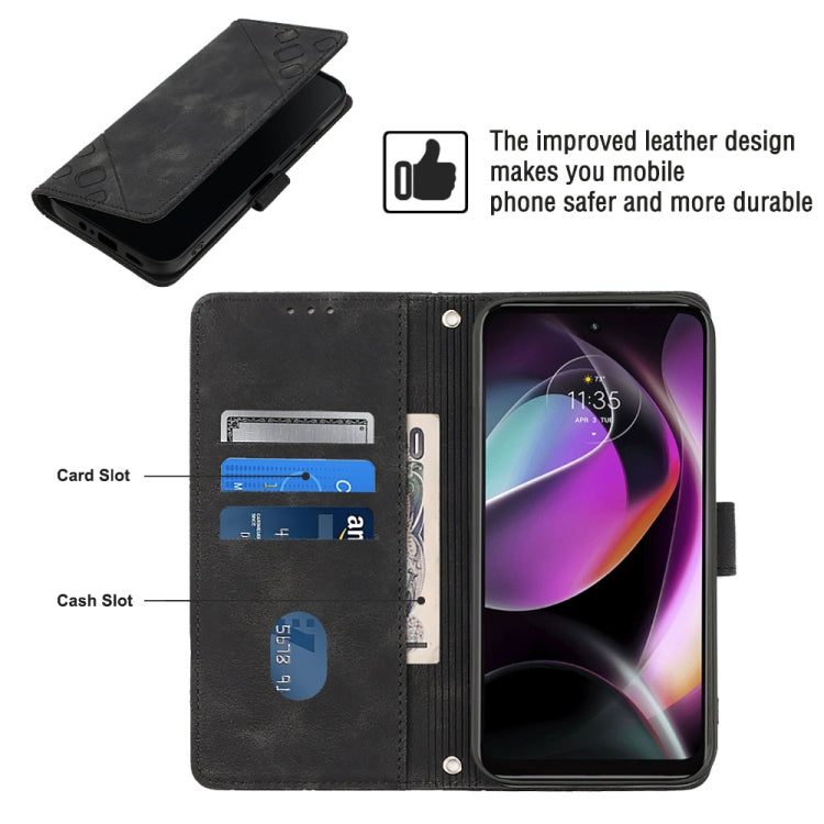 For Motorola Moto G 5G 2022 Skin-feel Embossed Leather Phone Case