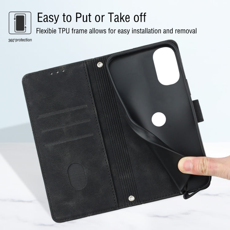 For Motorola Moto G 5G 2022 Skin-feel Embossed Leather Phone Case