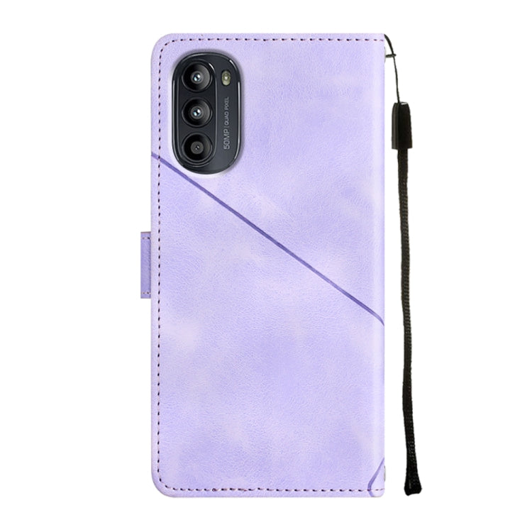 For Motorola Moto G52 Skin-feel Embossed Leather Phone Case