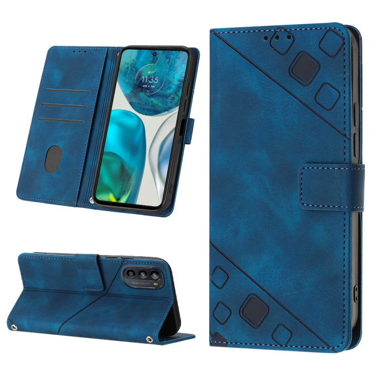 For Motorola Moto G52 Skin-feel Embossed Leather Phone Case