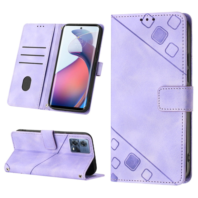 For Motorola Moto S30 Pro 5G Skin-feel Embossed Leather Phone Case