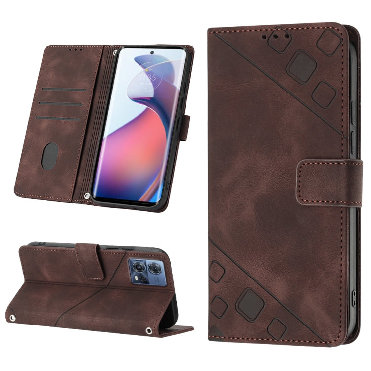 For Motorola Moto S30 Pro 5G Skin-feel Embossed Leather Phone Case