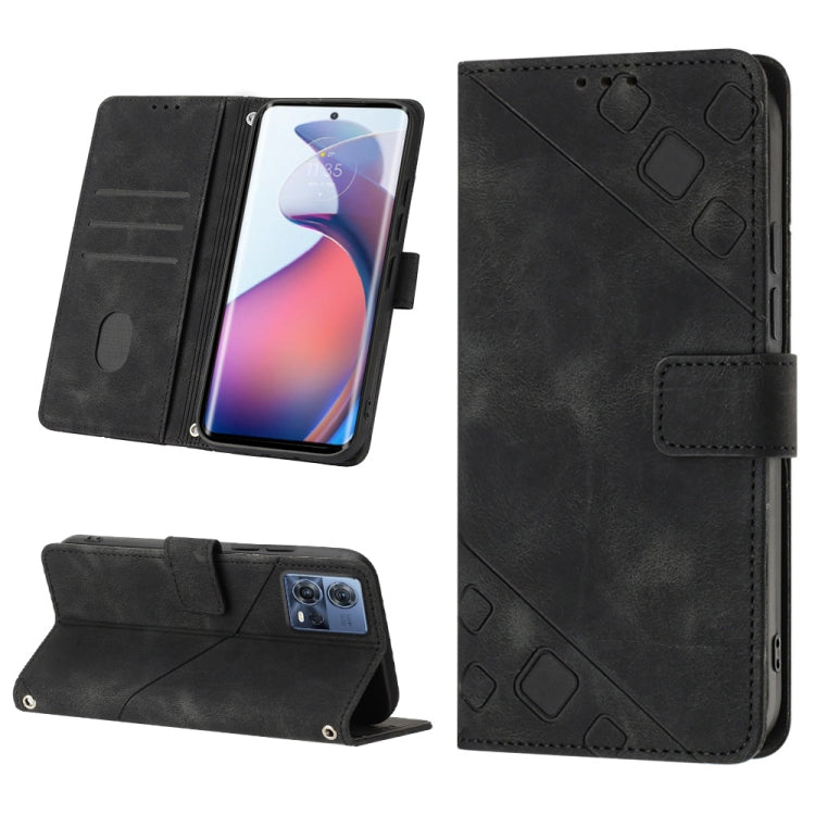 For Motorola Moto S30 Pro 5G Skin-feel Embossed Leather Phone Case
