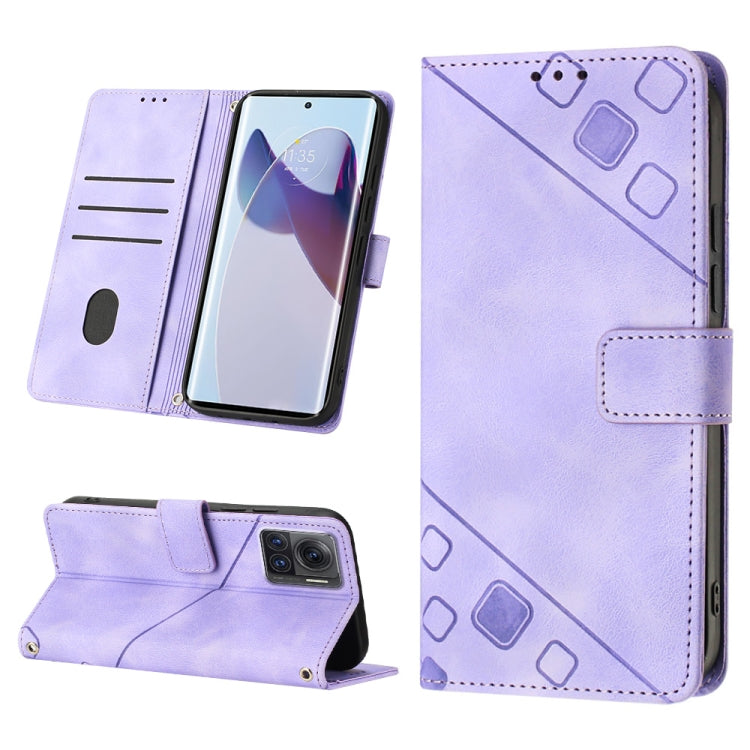 For Motorola Moto X30 Pro 5G Skin-feel Embossed Leather Phone Case