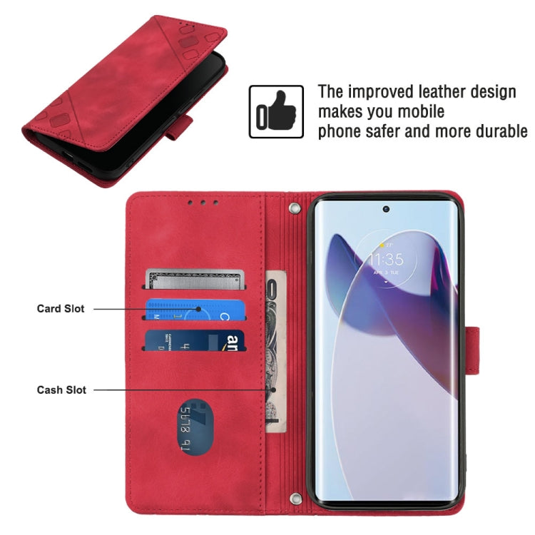 For Motorola Moto X30 Pro 5G Skin-feel Embossed Leather Phone Case