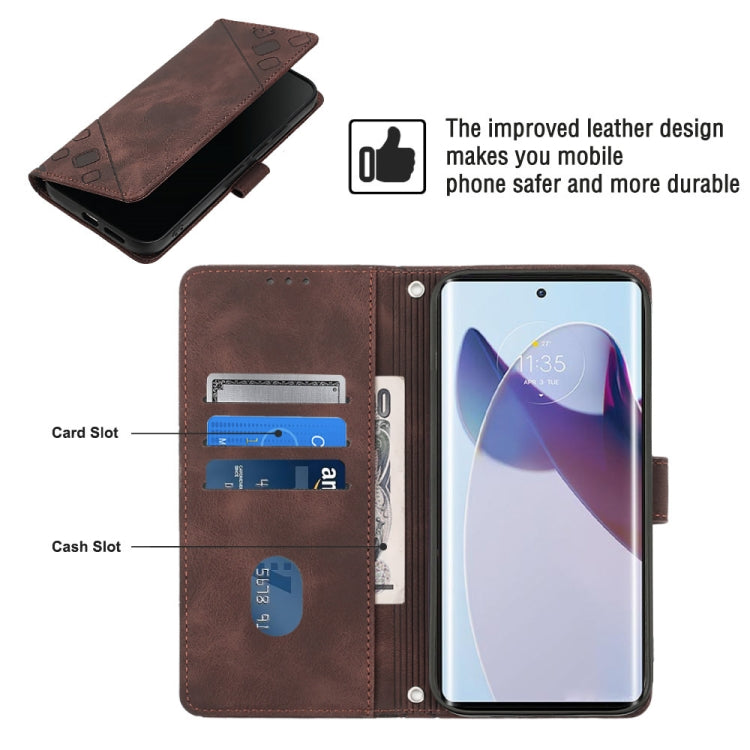 For Motorola Moto X30 Pro 5G Skin-feel Embossed Leather Phone Case