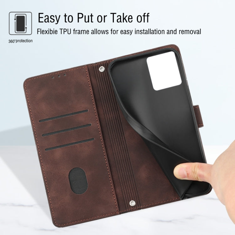 For Motorola Moto X30 Pro 5G Skin-feel Embossed Leather Phone Case