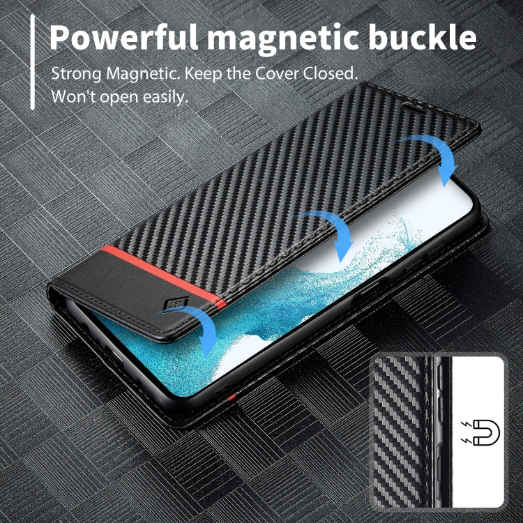 For Samsung Galaxy A14 4G / 5G LC.IMEEKE Carbon Fiber Leather Phone Case