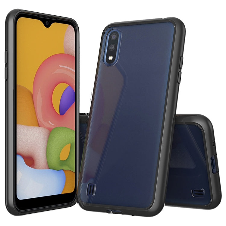 For Galaxy A01 (EU Version) Shockproof Scratchproof TPU + Acrylic Protective Case