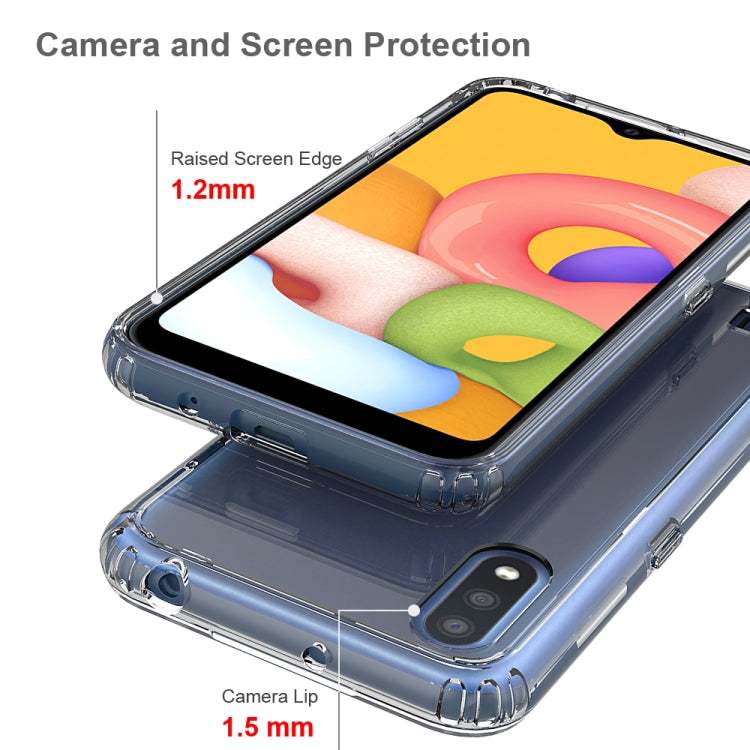 For Galaxy A01 (EU Version) Shockproof Scratchproof TPU + Acrylic Protective Case