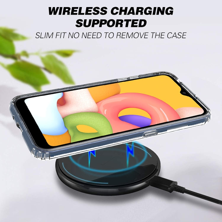 For Galaxy A01 (EU Version) Shockproof Scratchproof TPU + Acrylic Protective Case