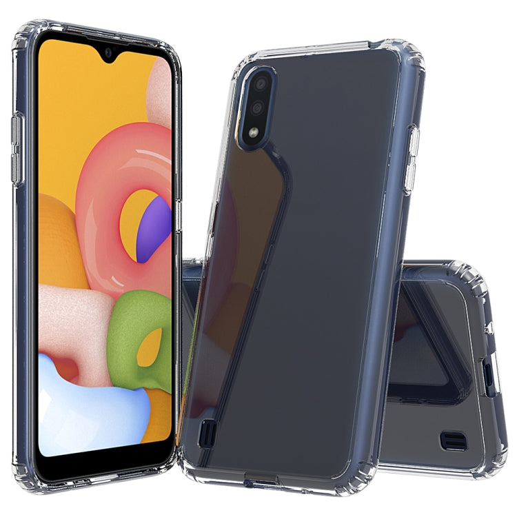 For Galaxy A01 (EU Version) Shockproof Scratchproof TPU + Acrylic Protective Case
