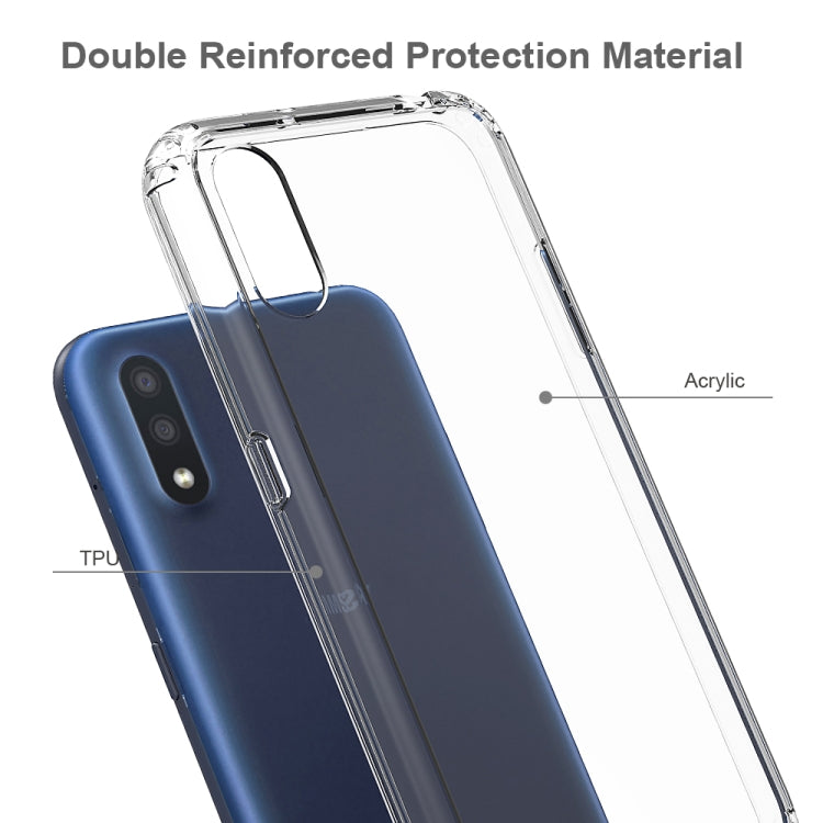 For Galaxy A01 (EU Version) Shockproof Scratchproof TPU + Acrylic Protective Case