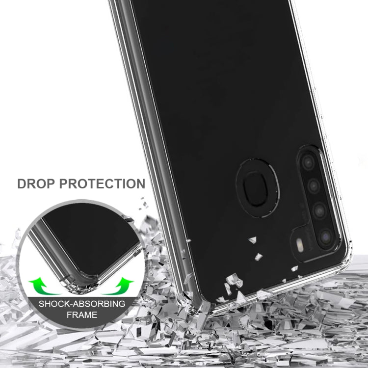 For Galaxy A21 (US Version) Shockproof Scratchproof TPU + Acrylic Protective Case