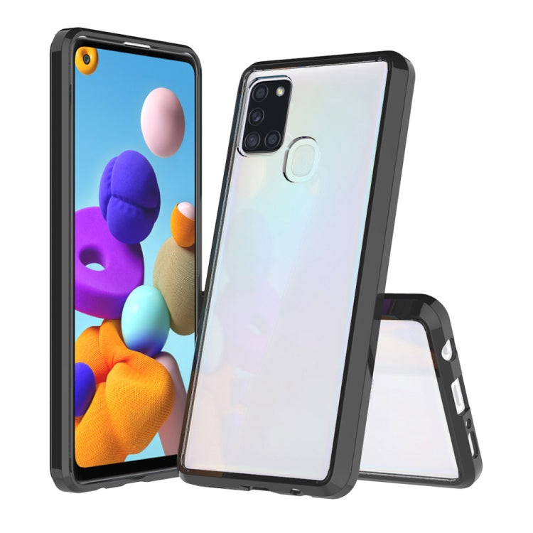 For Galaxy A21S Shockproof Scratchproof TPU + Acrylic Protective Case