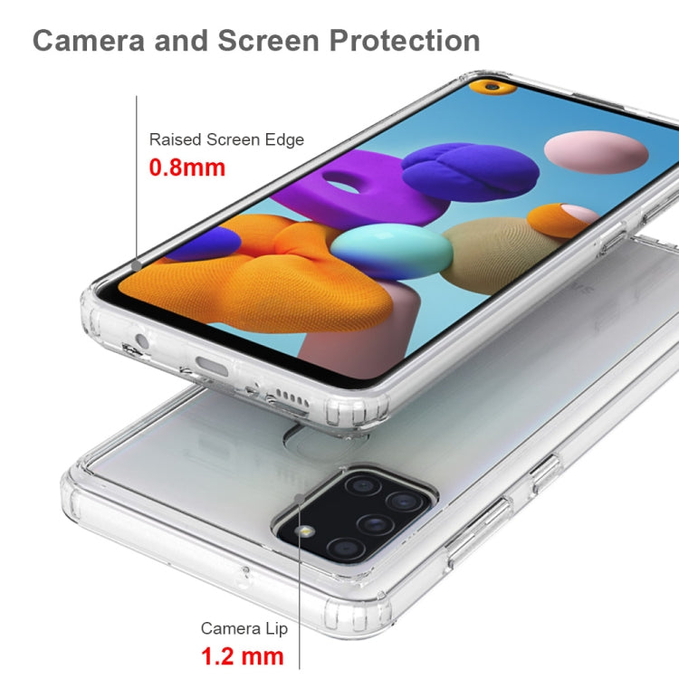 For Galaxy A21S Shockproof Scratchproof TPU + Acrylic Protective Case