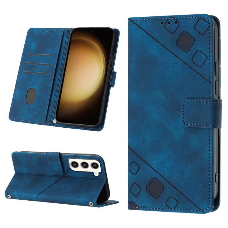 For Samsung Galaxy S23 5G Skin-feel Embossed Leather Phone Case