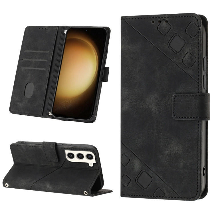 For Samsung Galaxy S23 5G Skin-feel Embossed Leather Phone Case