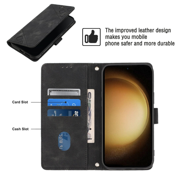 For Samsung Galaxy S23 5G Skin-feel Embossed Leather Phone Case