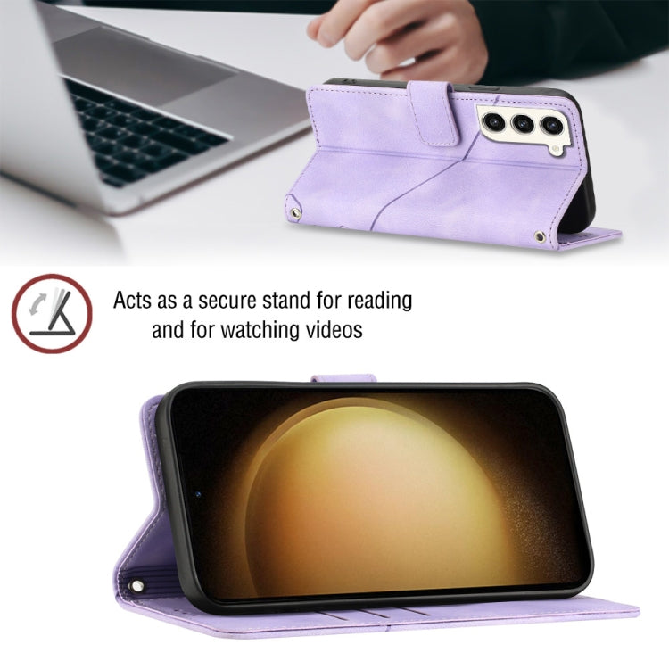 For Samsung Galaxy S23+ 5G Skin-feel Embossed Leather Phone Case
