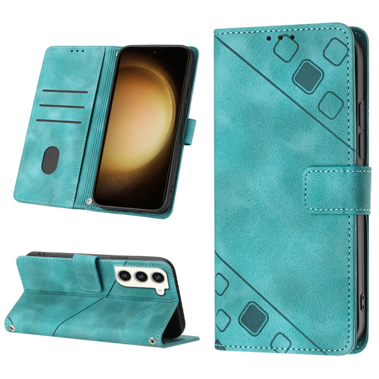 For Samsung Galaxy S23+ 5G Skin-feel Embossed Leather Phone Case