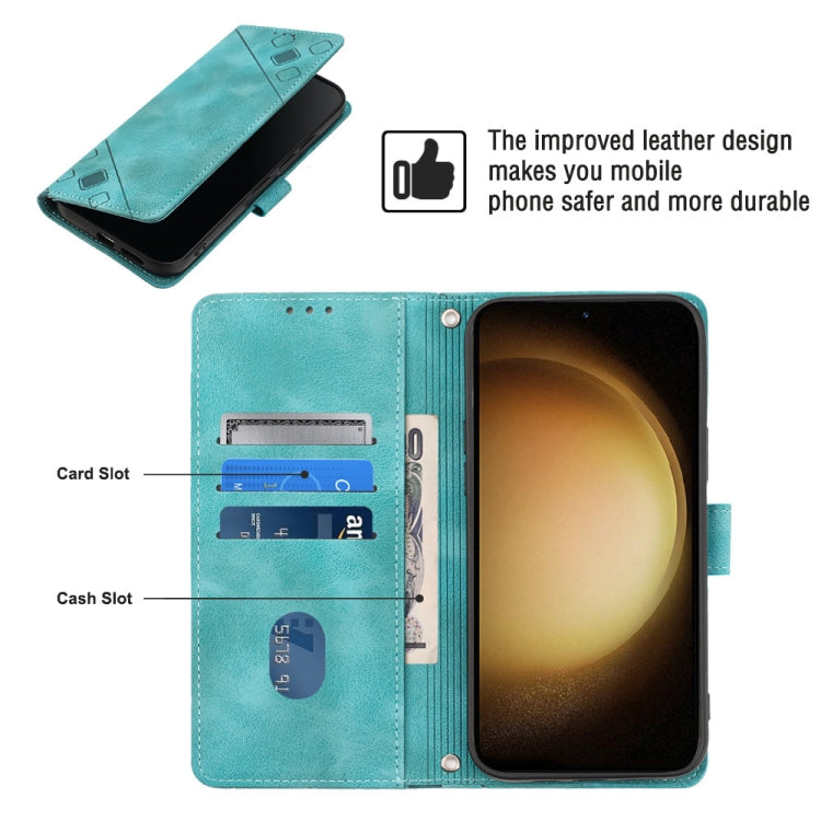 For Samsung Galaxy S23+ 5G Skin-feel Embossed Leather Phone Case