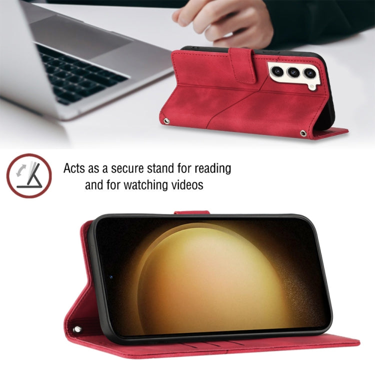 For Samsung Galaxy S23+ 5G Skin-feel Embossed Leather Phone Case