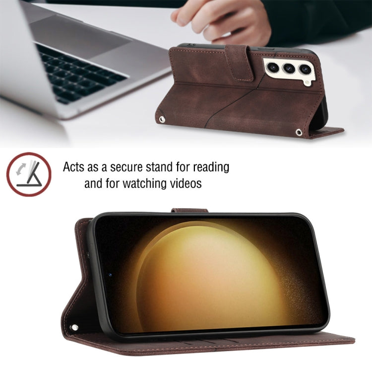 For Samsung Galaxy S23+ 5G Skin-feel Embossed Leather Phone Case