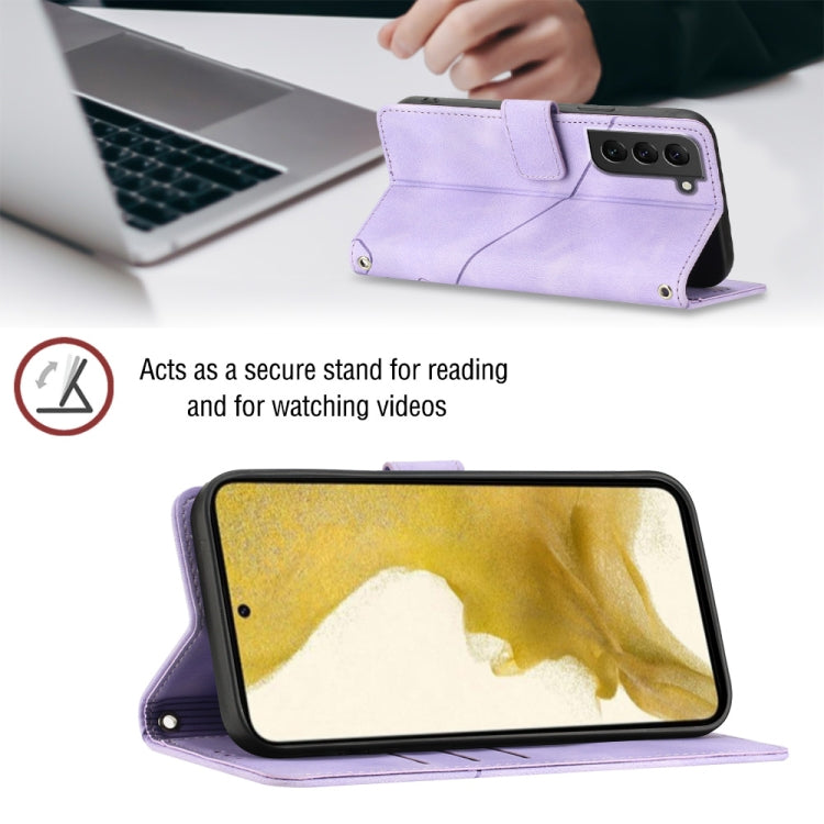 For Samsung Galaxy S22 5G Skin-feel Embossed Leather Phone Case