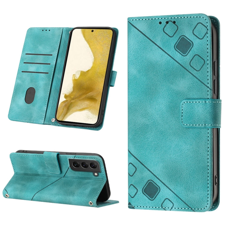 For Samsung Galaxy S22 5G Skin-feel Embossed Leather Phone Case