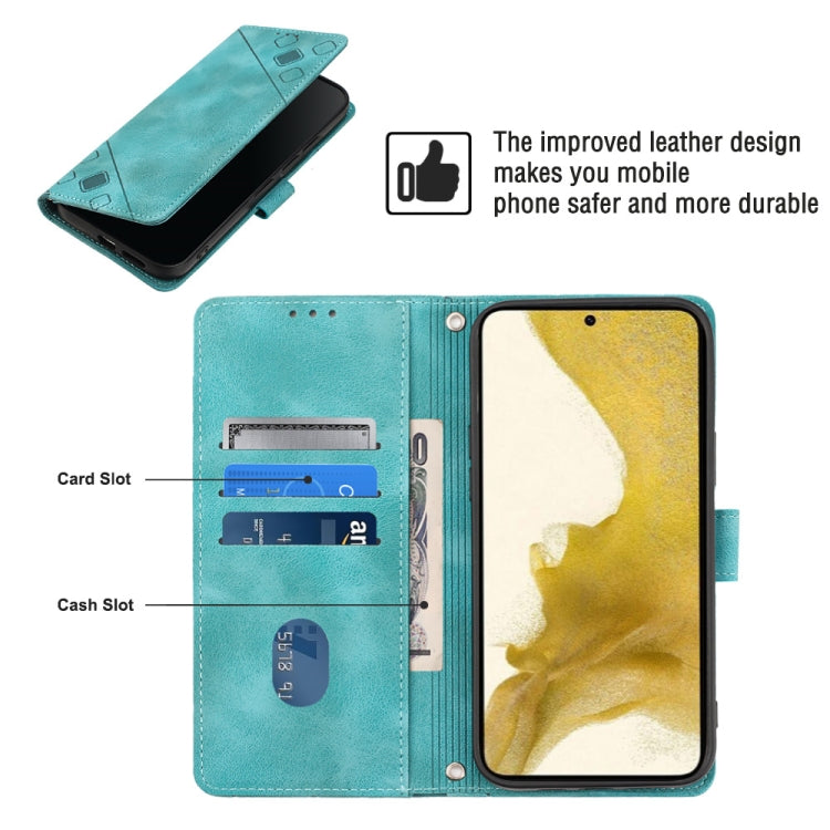 For Samsung Galaxy S22 5G Skin-feel Embossed Leather Phone Case