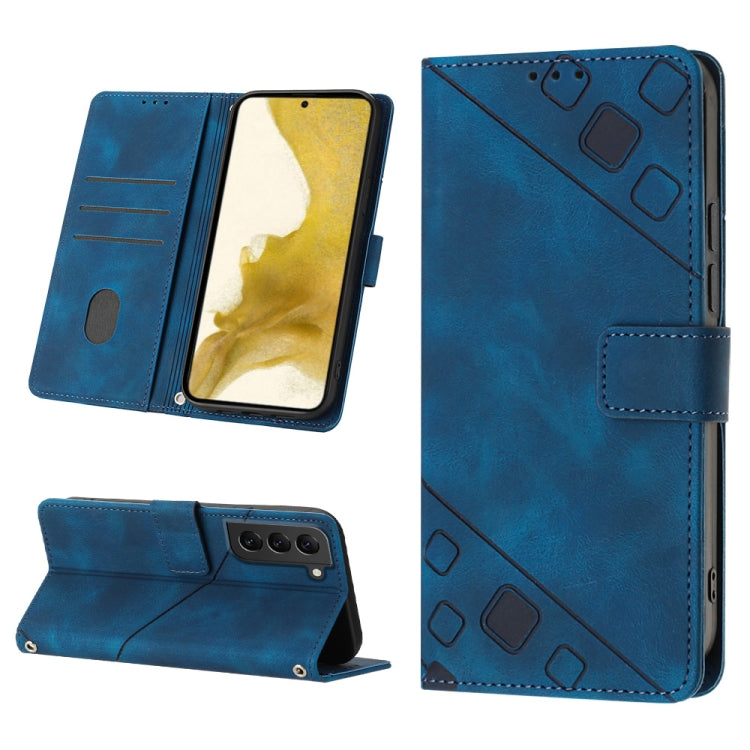 For Samsung Galaxy S22 5G Skin-feel Embossed Leather Phone Case