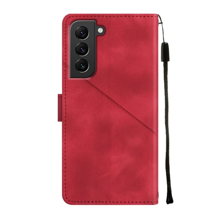 For Samsung Galaxy S22 5G Skin-feel Embossed Leather Phone Case