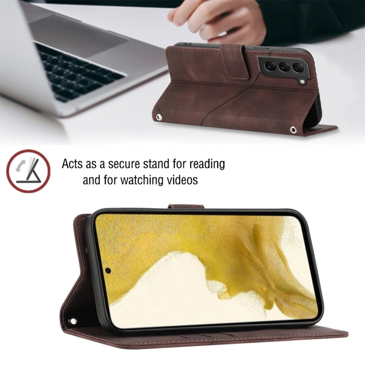 For Samsung Galaxy S22 5G Skin-feel Embossed Leather Phone Case